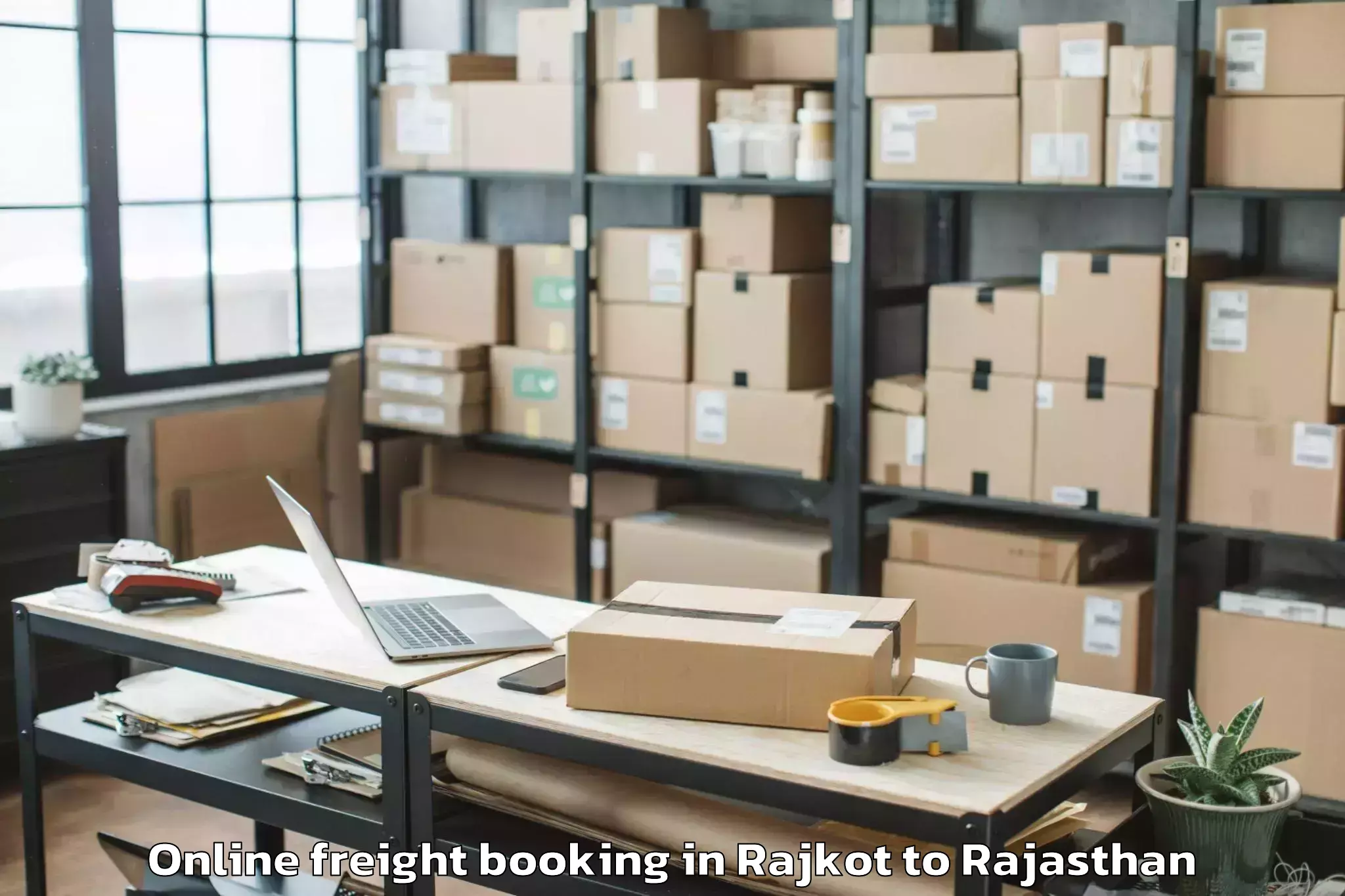 Leading Rajkot to Pindwara Online Freight Booking Provider